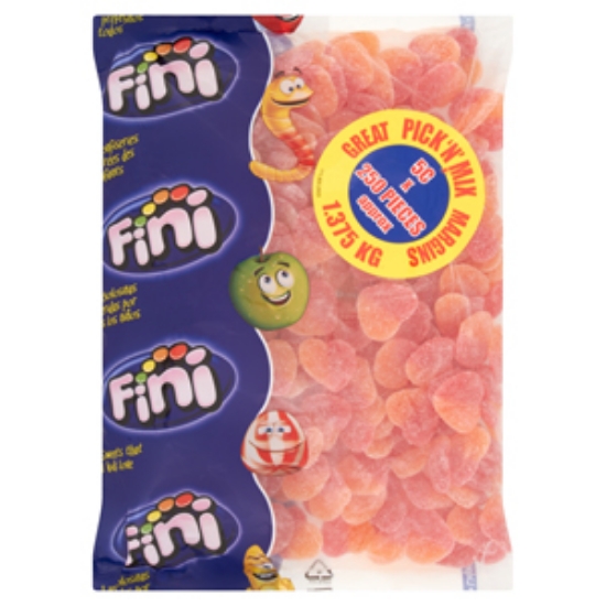Picture of Fini 5c Bags Peach Hearts 1.5kg x1